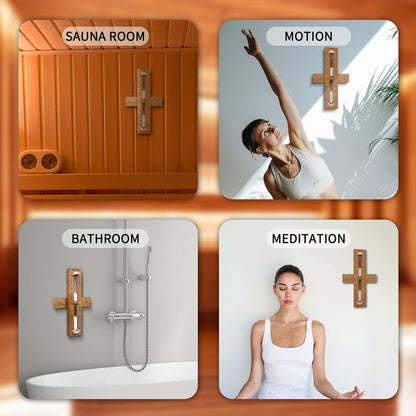 Red Cedar Sauna Timer, Wall-Mounted 360° Rotating 15 Minute Sand Timer, Sauna Accessories for Infrared Sauna, Home Sauna, Sauna Box