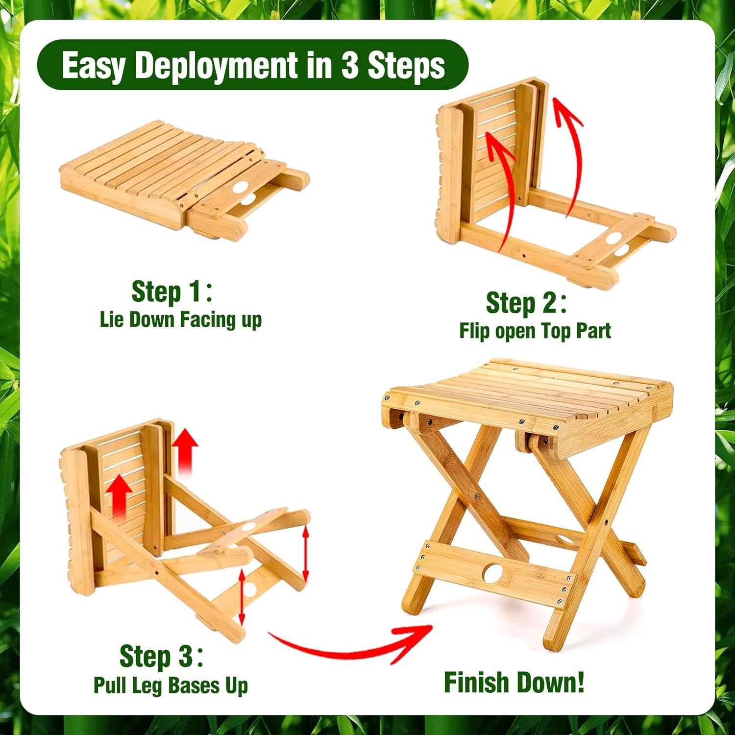 Bamboo Sauna Chair, Portable Steam Sauna Chair Indoor, Steam Sauna Seat, Great for Portable Sauna Box for Home, Steam Sauna Accessories. Outdoor Camping Fishing Beach Chair