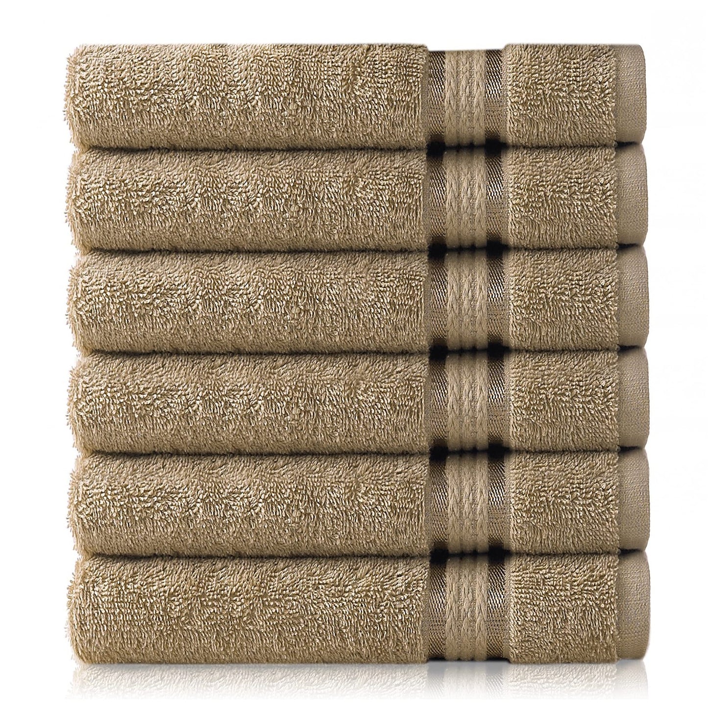 COTTON CRAFT Ultra Soft Hand Towels - 6 Pack - 16X28-100% Cotton Face Towel Set