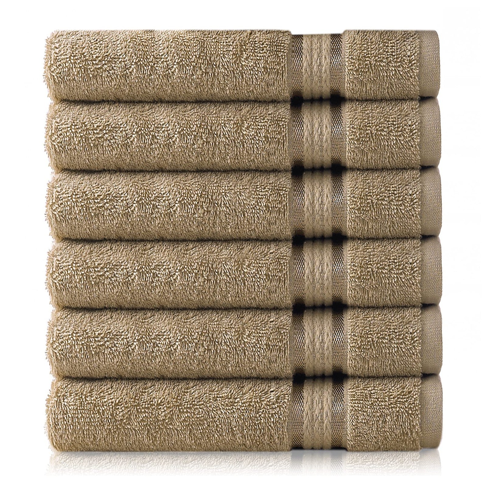 COTTON CRAFT Ultra Soft Hand Towels - 6 Pack - 16X28-100% Cotton Face Towel Set