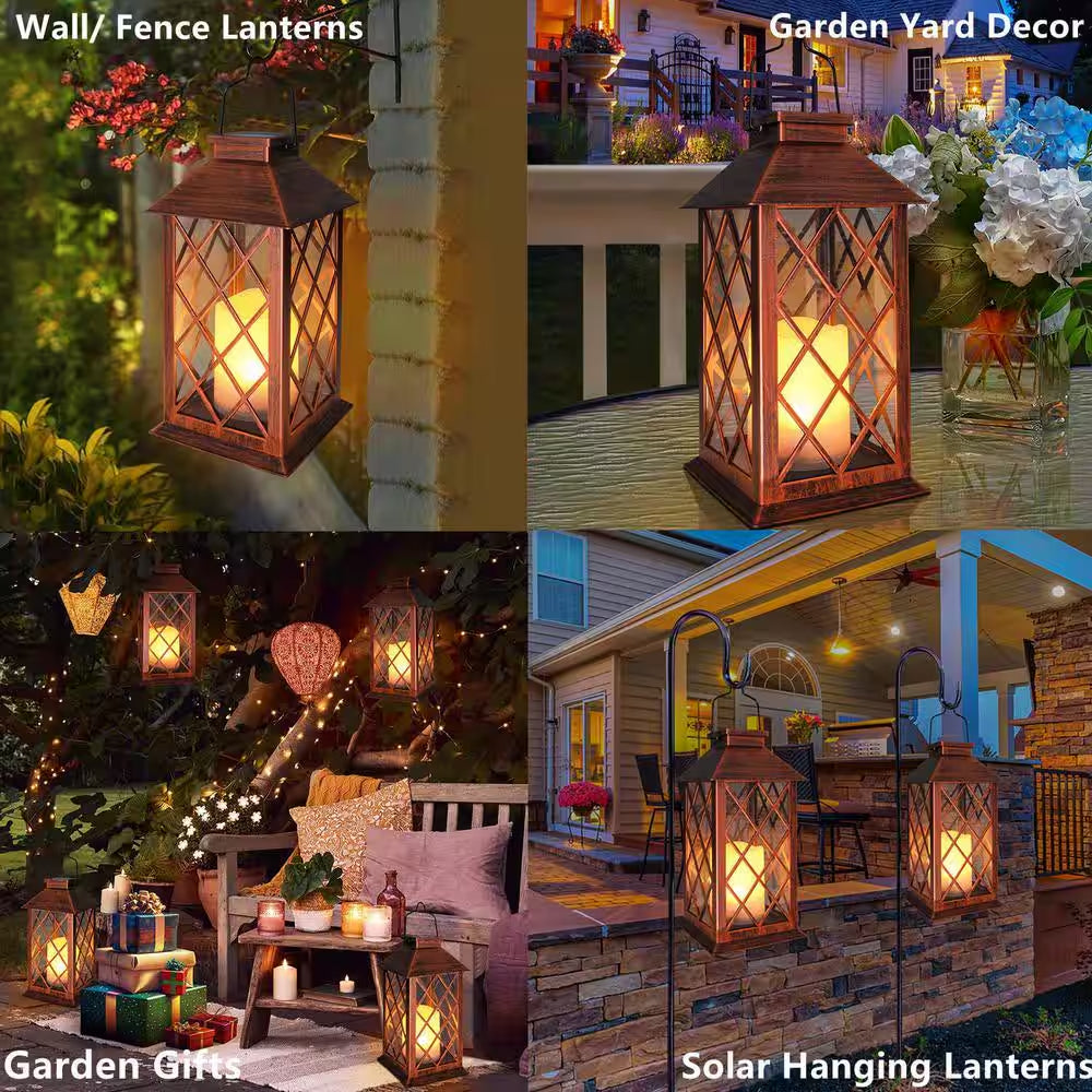 Outdoor Decor, Solar Lantern Outdoor Lights (2-Pack)