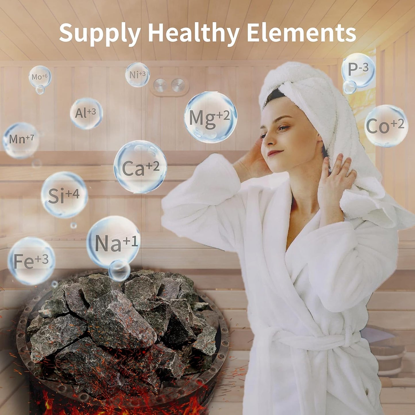 Sauna Rocks/Sauna Stones, 36 Lb Box of Lava Rock for Steam Sauna, Sauna Stone