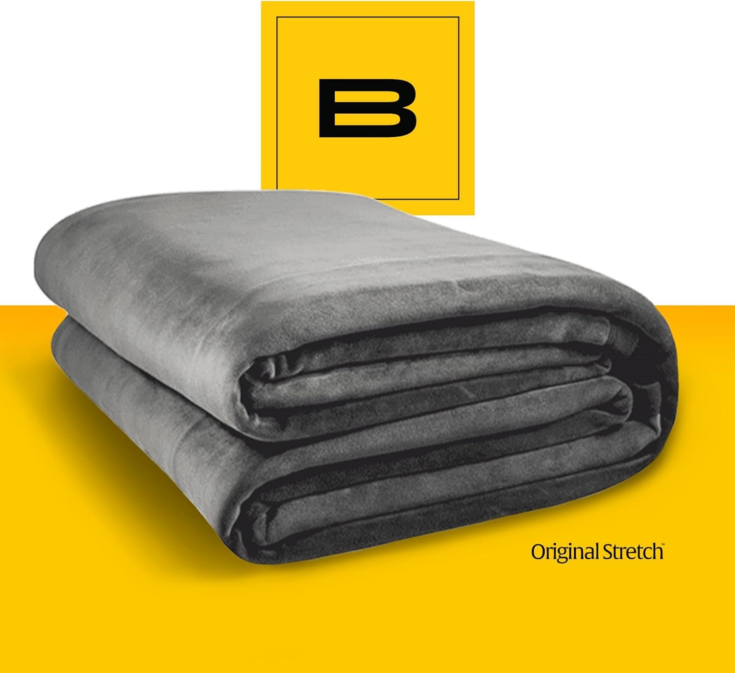 Original Stretch Light Grey | 10' X 10' Extra Large Oversized Throw Blanket | 100 Sq Ft Giant Blanket | Soft, Stretchy, Machine Washable | Fits Whole Family