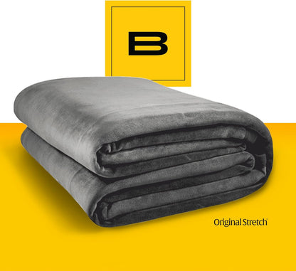 Original Stretch Light Grey | 10' X 10' Extra Large Oversized Throw Blanket | 100 Sq Ft Giant Blanket | Soft, Stretchy, Machine Washable | Fits Whole Family
