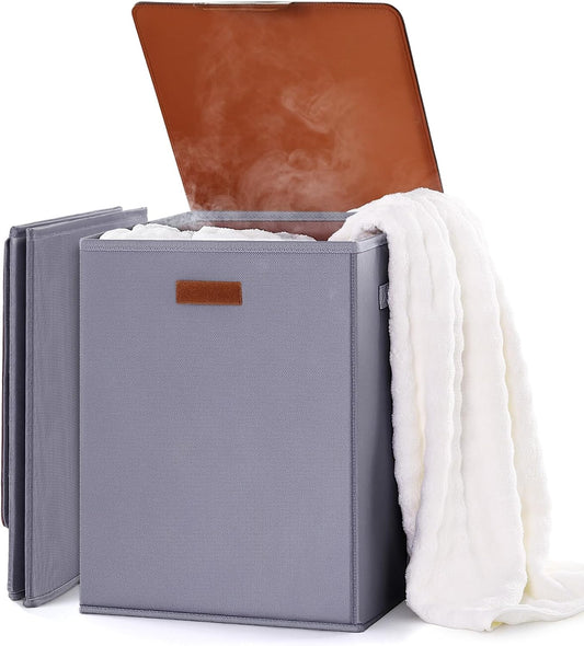 Foldable 40L Large Towel Warmer Bucket，360° Even Heating SPA Towel Warmers for Bathroom, Fast Heating with 4 Modes & 30/60/90 Min Presets & Auto Shut-Off, Gift Box