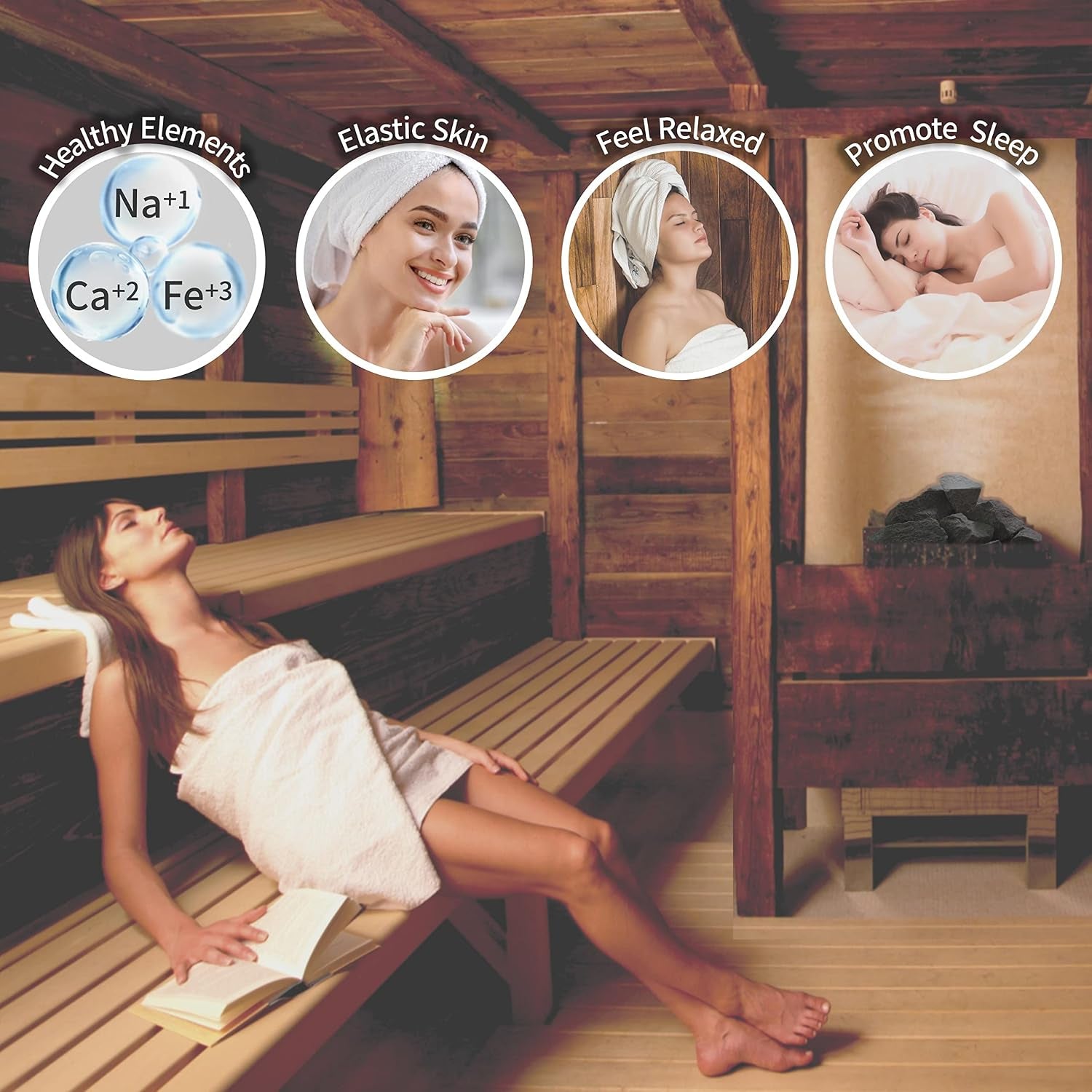 Sauna Rocks/Sauna Stones, 36 Lb Box of Lava Rock for Steam Sauna, Sauna Stone